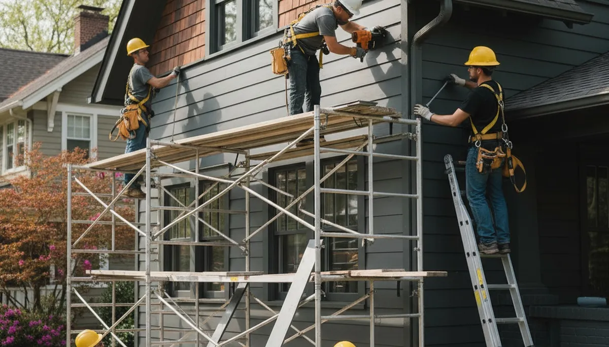 Vinyl siding installation service in Raleigh, NC for a home exterior